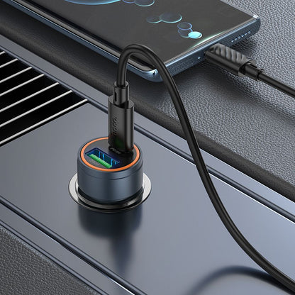 Auto-Ladegerät HOCO Z57A, 30W, 3A, 1 x USB-A - 1 x USB-C, Grau