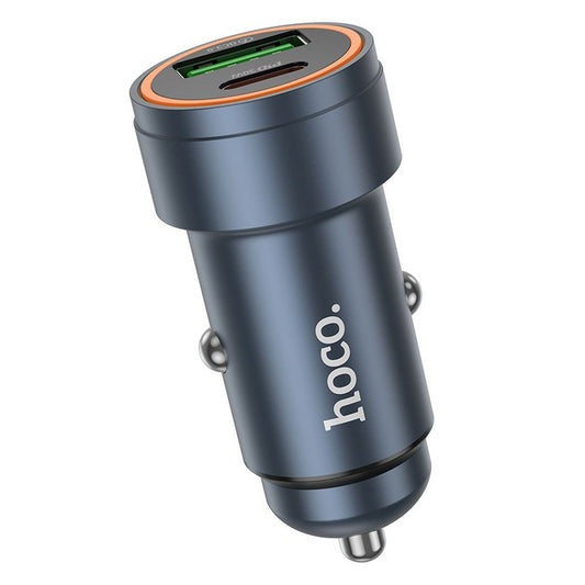 Auto-Ladegerät HOCO Z57A, 30W, 3A, 1 x USB-A - 1 x USB-C, Grau