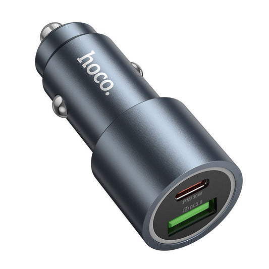 Auto-Ladegerät HOCO Z60, 48W, 3A, 1 x USB-A - 1 x USB-C, Schwarz