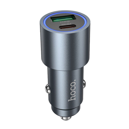 Auto-Ladegerät HOCO Z60, 48W, 3A, 1 x USB-A - 1 x USB-C, Schwarz