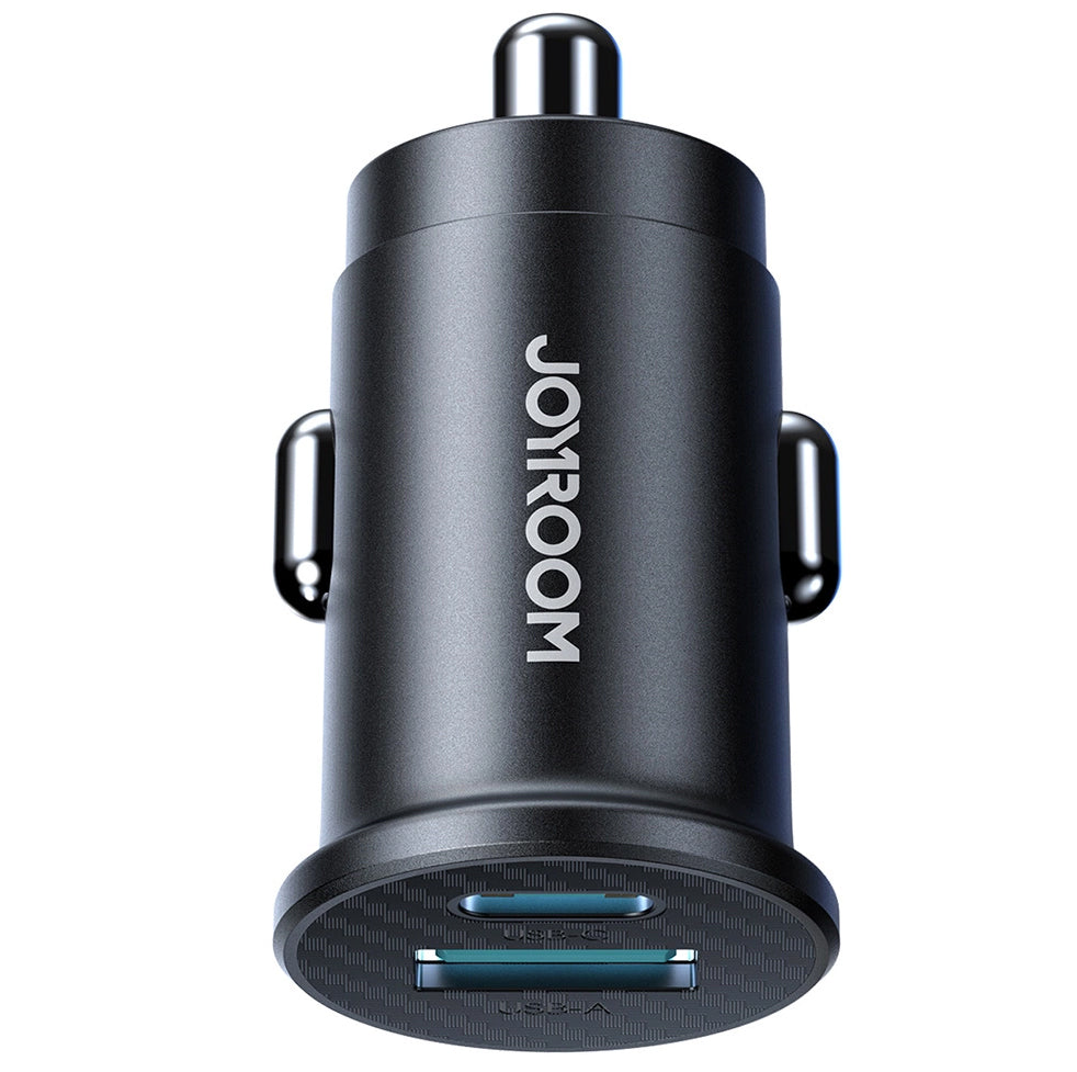 Auto-Ladegerät Joyroom JR-CCN16 Mini, 12W, 2.4A, 1 x USB-A - 1 x USB-C, Schwarz