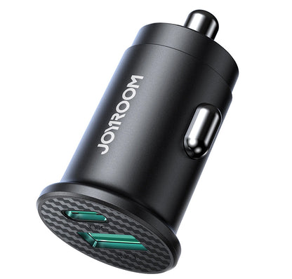 Auto-Ladegerät Joyroom JR-CCN16 Mini, 12W, 2.4A, 1 x USB-A - 1 x USB-C, Schwarz