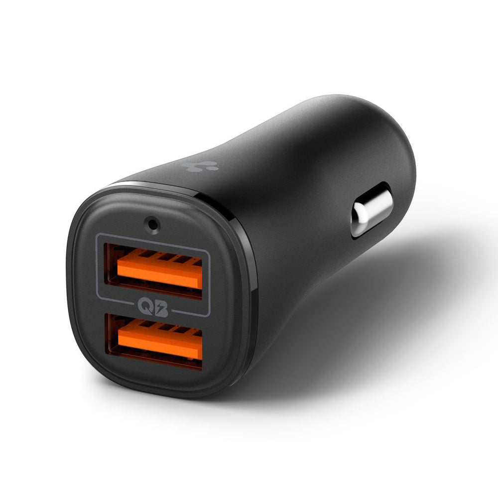 Auto-Ladegerät Spigen EV302 Essential, 30W, 3A, 2 x USB-A, Schwarz