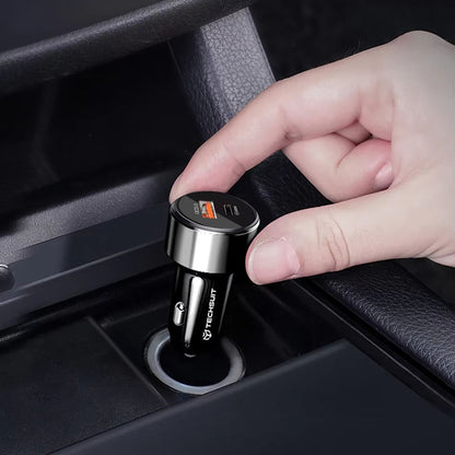 Auto-Ladegerät Techsuit TE-P31 Premium, 48W, 3A, 1 x USB-A - 1 x USB-C, Schwarz