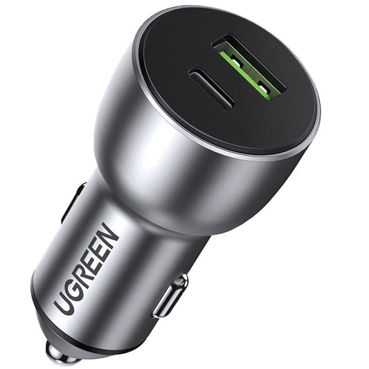 Autoladegerät UGREEN CD213, 36W, 3A, 1 x USB-A - 1 x USB-C, Grau 