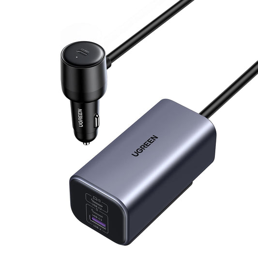 UGREEN EC706 Auto-Ladegerät, 150W, 5A, 1 x USB-A - 3 x USB-C, Schwarz