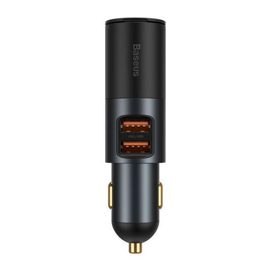 Baseus Share Together Autoladegerät, 120 W, 3 A, 1 x Zigarettenanzünder-Erweiterung – 2 x USB-A, Schwarz CCBT-D0G 