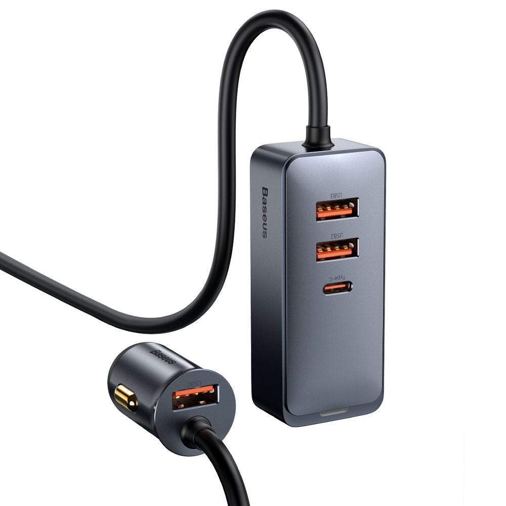 Baseus Share Together Autoladegerät, 120 W, 3 A, 3 x USB-A – 1 x USB-C, Grau CCBT-B0G