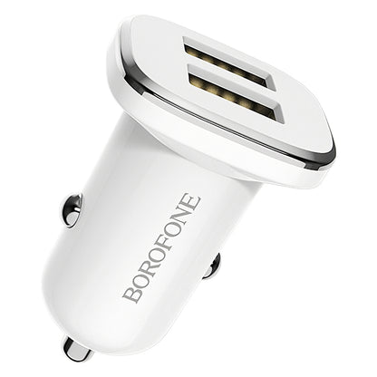 Borofone BZ12 Autoladegerät, 12 W, 2,4 A, 2 x USB-A, Weiß