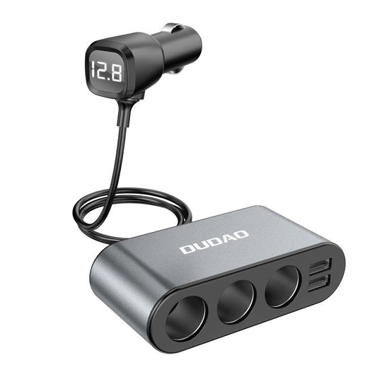 Dudao R1 Pro Feuerzeugverlängerung, 3 Ausgänge, 2 x USB-A, Display