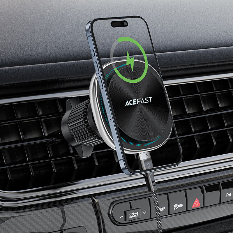 Auto Wireless Ladegerät Acefast D41, 15W, 1.67A, Silber