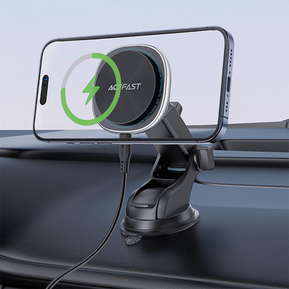Kfz-Wireless-Ladegerät Acefast D42, 15W, 1.67A, Silber