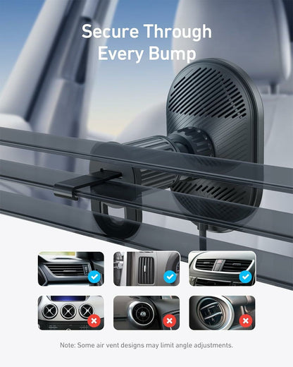 Anker MagGo Kfz-Wireless-Ladegerät, 15W, 1.67A, Schwarz B2932G11