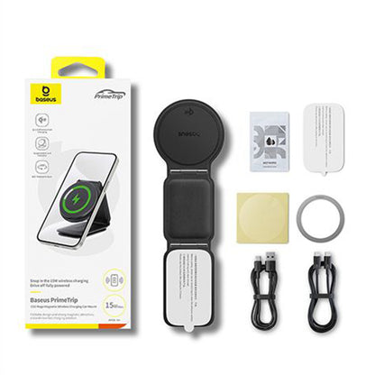 Auto Wireless Ladegerät Baseus PrimeTrip C02, 15W, 1.67A, Silber C40169003211-00