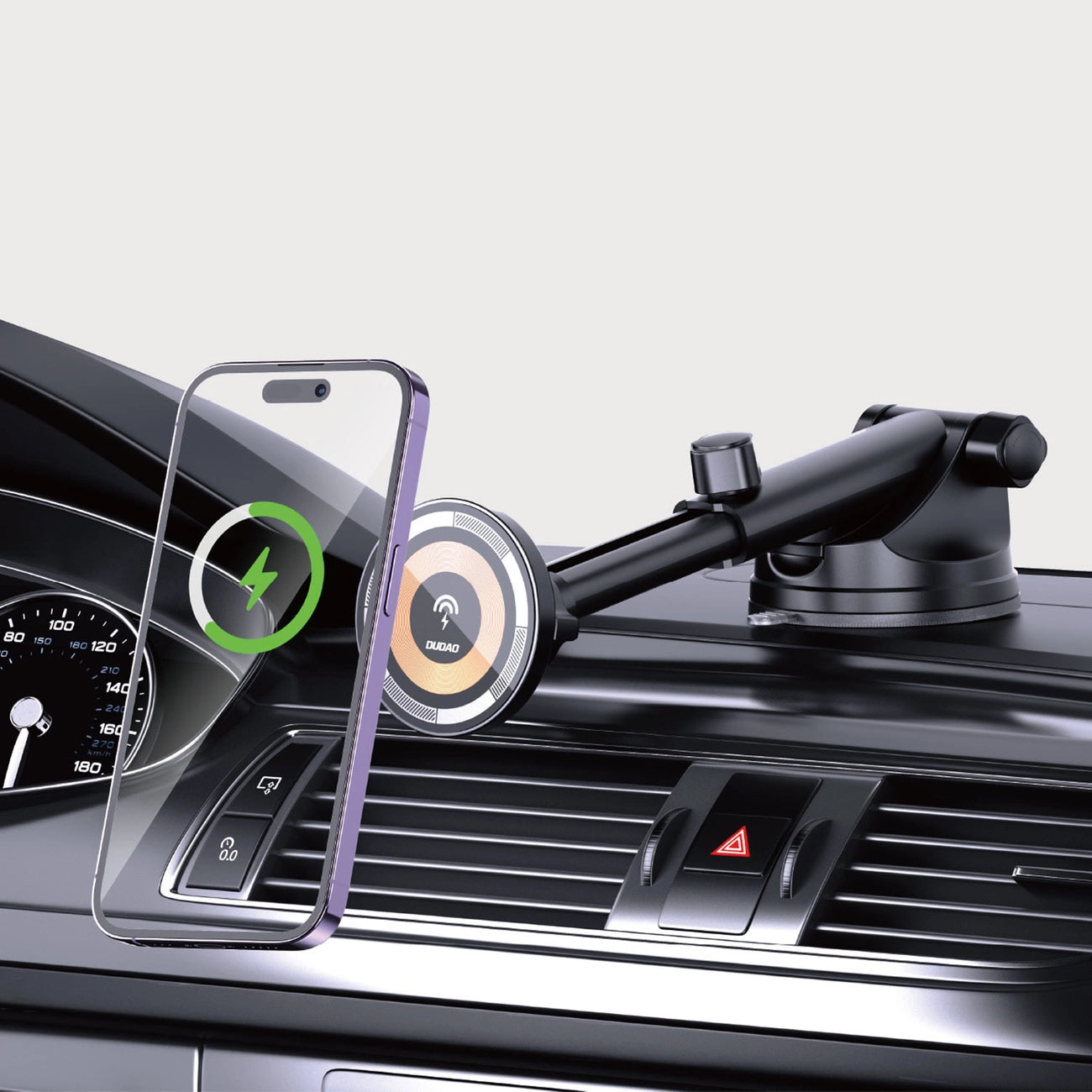 Kabelloses Autoladegerät Dudao F12MAX+, 15W, 1,67A, Schwarz