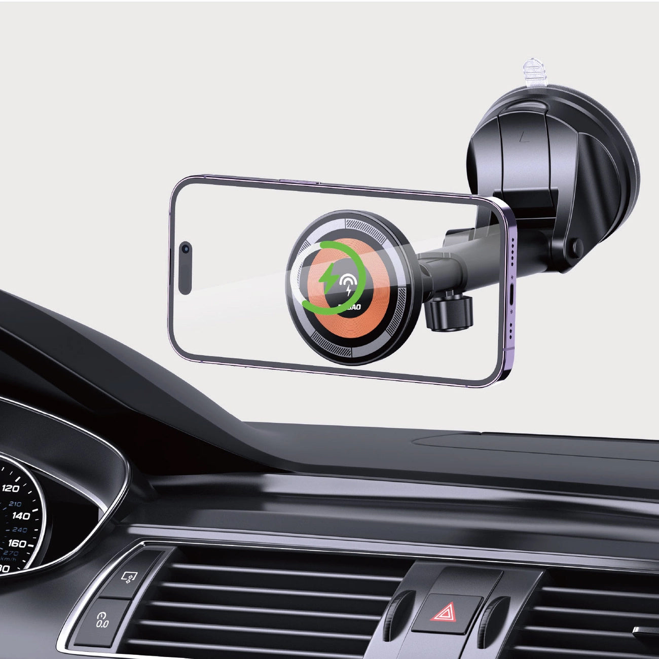 Kabelloses Autoladegerät Dudao F12MAX+, 15W, 1,67A, Schwarz