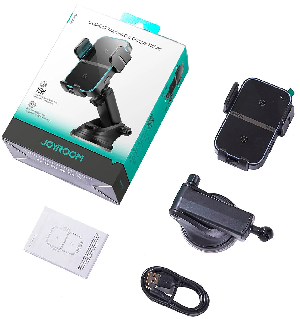 Joyroom JR-ZS246s Wireless Car Charger, 15W, 1.67A, Black