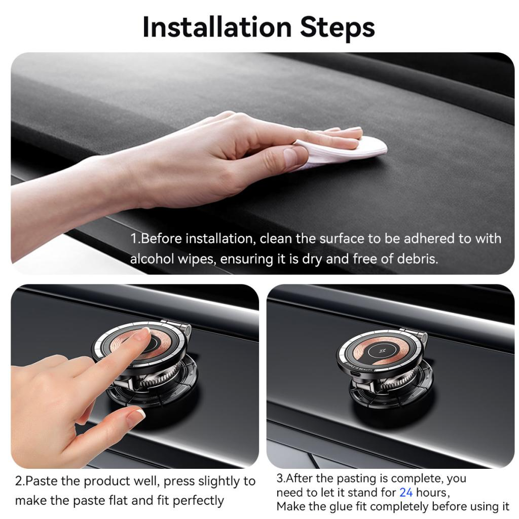 XO Design CX036 Wireless Car Charger, 15W, 1.67A, Black