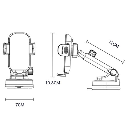 Kfz-Wireless-Ladegerät Yesido C197, 15W, 1.67A, Schwarz