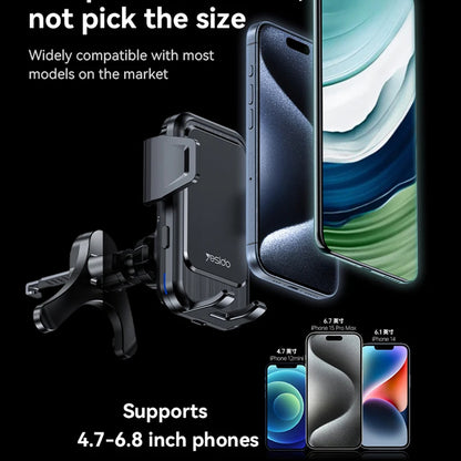 Kfz-Wireless-Ladegerät Yesido C312, 15W, 1.67A, Schwarz