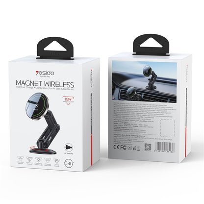 Wireless Auto Ladegerät Yesido C317, 15W, 1,67A, Schwarz