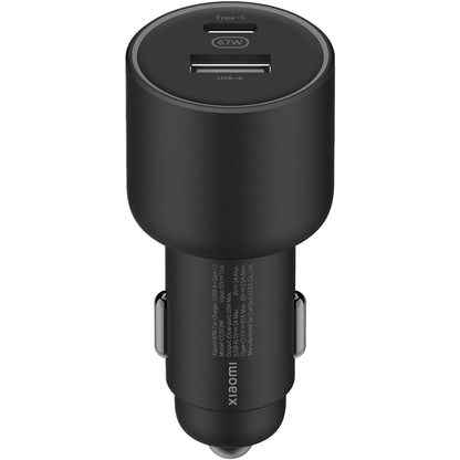 Xiaomi GaN-Autoladegerät, 67 W, 3 A, 1 x USB-A – 1 x USB-C, Schwarz BHR6814GL