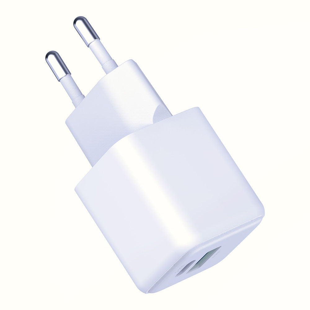 Netzladegerät 3MK Hyper, 20W, 3A, 1 x USB-A - 1 x USB-C, Weiß
