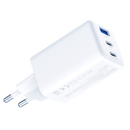 Netzladegerät 3MK Hyper, 65W, 3.25A, 1 x USB-A - 2 x USB-C, Weiß