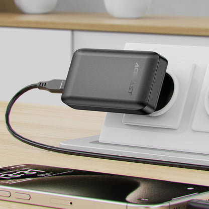 Netzladegerät Acefast A100, 65W, 3.25A, 1 x USB-A - 2 x USB-C, Schwarz