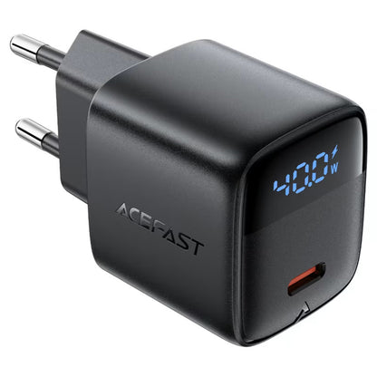 Acefast A135 Netzladegerät Display, 45W, 3A, 1 x USB-C, Schwarz