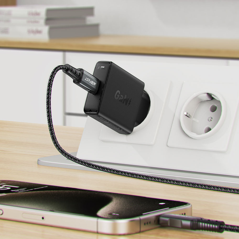 Netzladegerät Acefast A65, 20W, 3A, 1 x USB-C, Schwarz