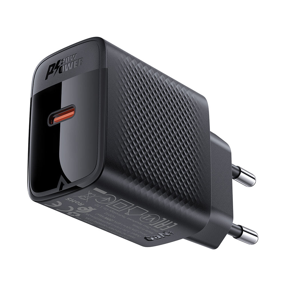 Netzladegerät Acefast A82, 20W, 3A, 1 x USB-C, Schwarz