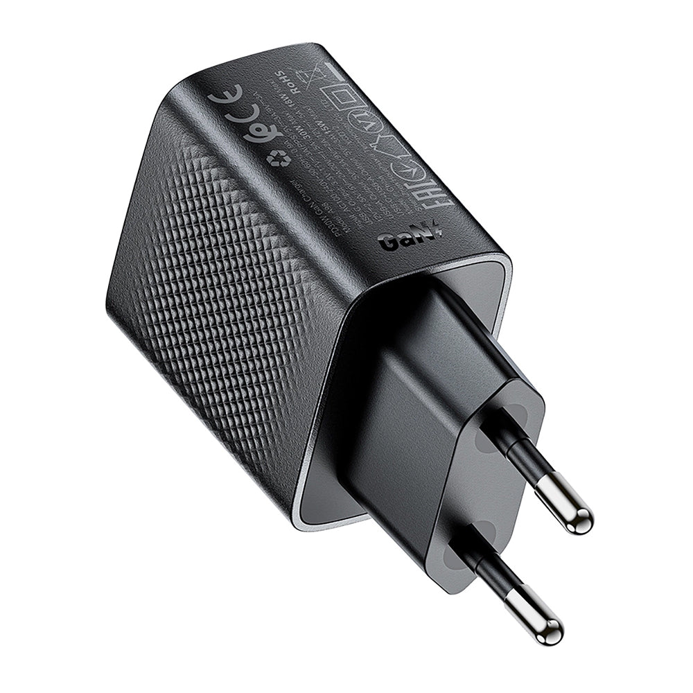 Netzladegerät Acefast A98, 30W, 3A, 1 x USB-A - 1 x USB-C, Schwarz