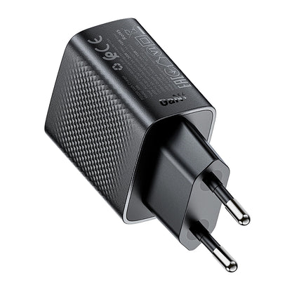 Netzladegerät Acefast A98, 30W, 3A, 1 x USB-A - 1 x USB-C, Schwarz