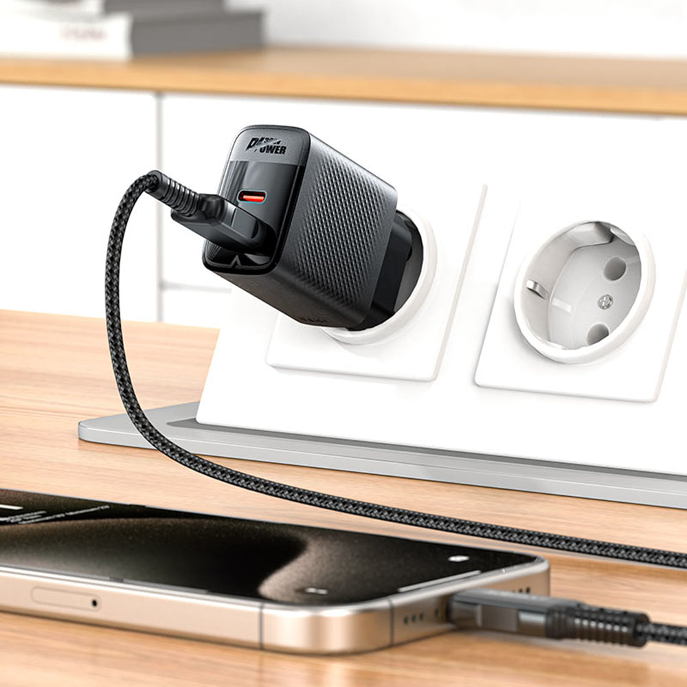 Netzladegerät Acefast A98, 30W, 3A, 1 x USB-A - 1 x USB-C, Schwarz