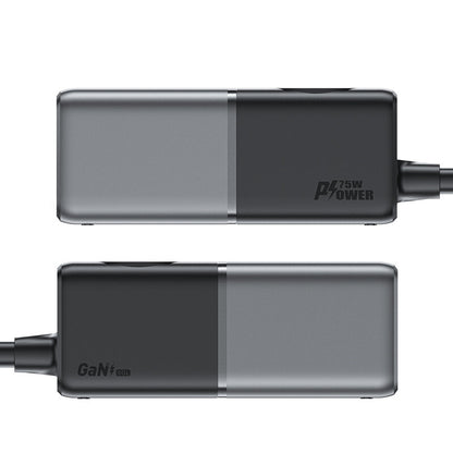 Acefast Z2 GaN-Netzwerkladegerät, 4000 W, 5 A, 1 x Schuko – 2 x USB-A – 3 x USB-C, Grau