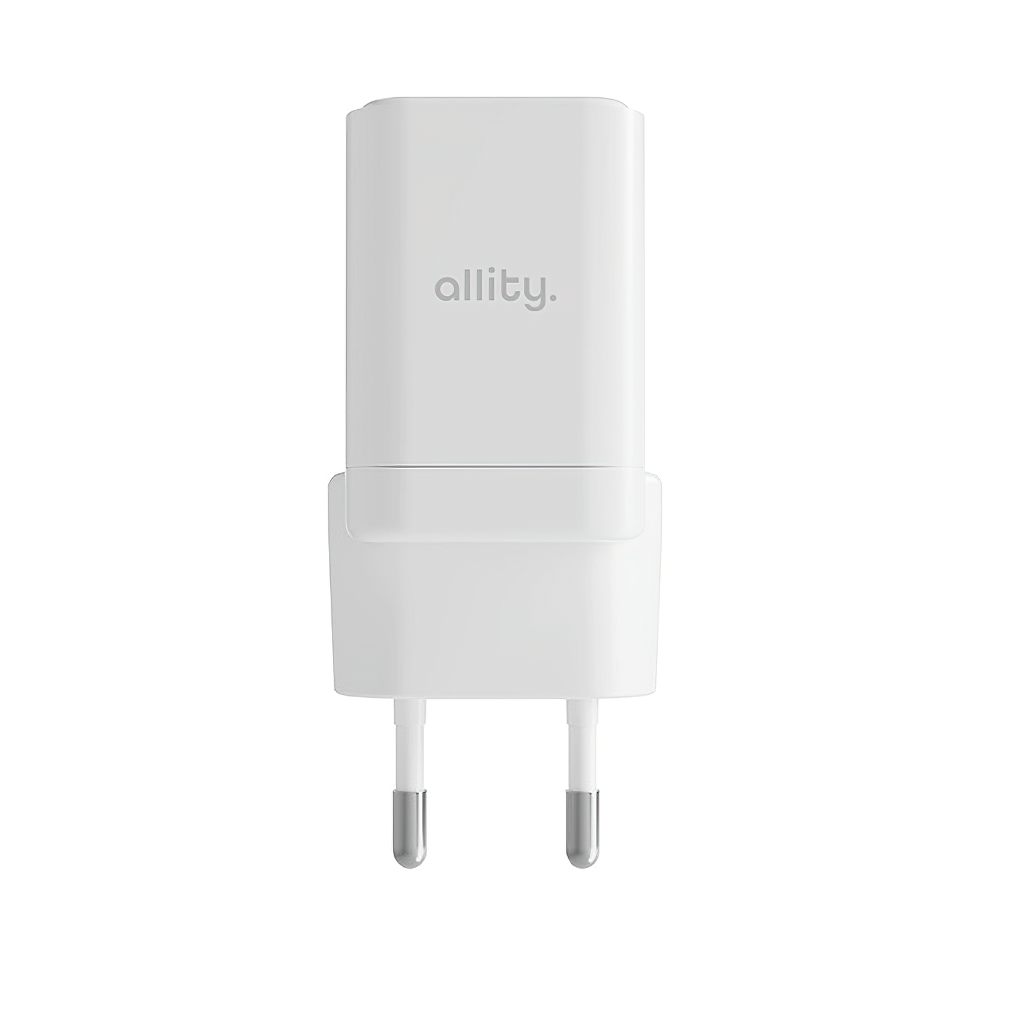 Allity Network Charger. ATC-01-30WAC Mini, 30W, 3A, 1 x USB-A - 1 x USB-C, White