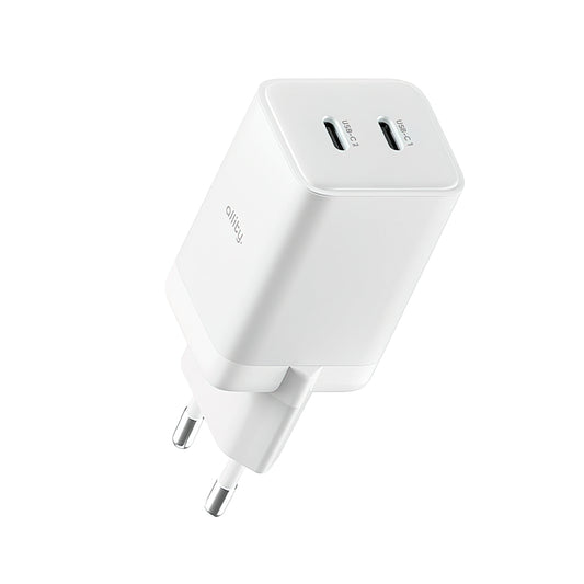 Netzladegerät Allity. ATC-01-45WCC Fast, 45W, 3A, 2 x USB-C, Weiß