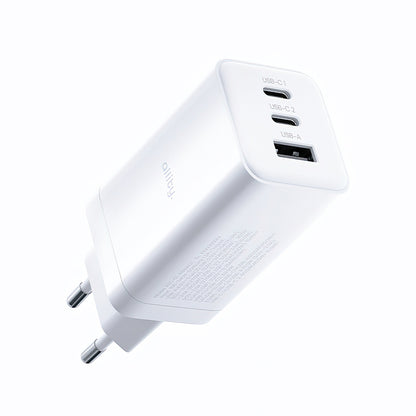 Netzladegerät Allity. ATC-01-65WACC Fast, 65W, 3.25A, 1 x USB-A - 2 x USB-C, Weiß
