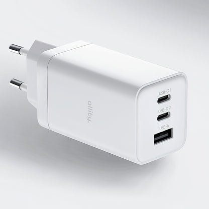 Netzladegerät Allity. ATC-01-65WACC Fast, 65W, 3.25A, 1 x USB-A - 2 x USB-C, Weiß