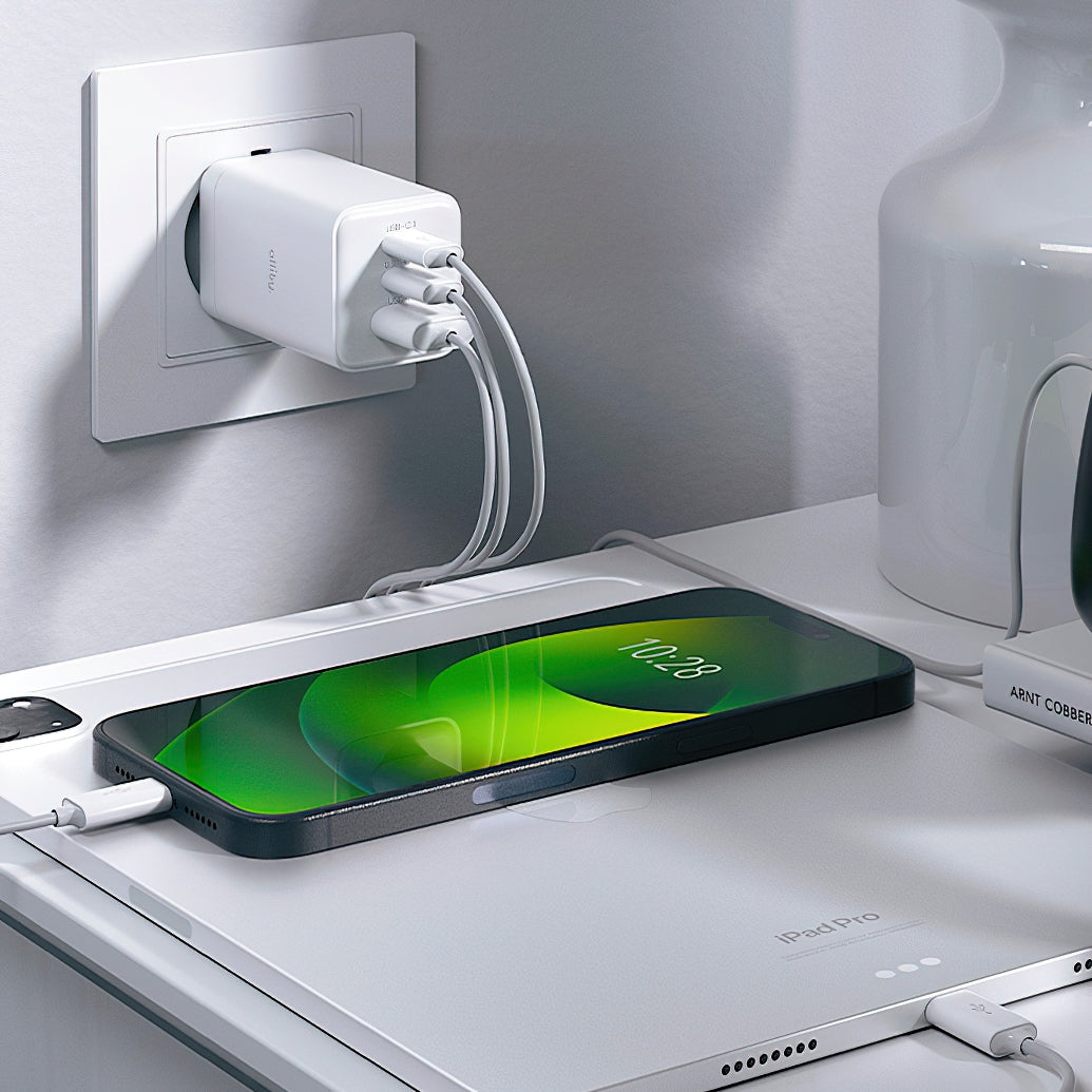 Netzladegerät Allity. ATC-01-65WACC Fast, 65W, 3.25A, 1 x USB-A - 2 x USB-C, Weiß