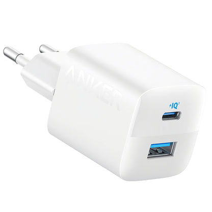 Anker 323 Netzwerkladegerät, 33 W, 3 A, 1 x USB-A – 1 x USB-C, Weiß A2331G21