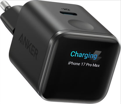 Anker Nano Charger Display Netzladegerät, 45W, 3A, 1 x USB-C, Schwarz A121DG11