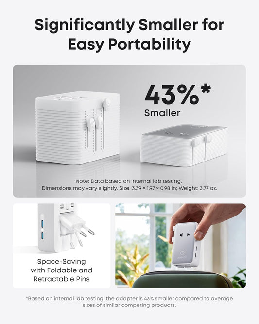 Anker Nano Travel Netzladegerät, 20W, 3A, 2 x USB-A - 2 x USB-C, Weiß A9215H21