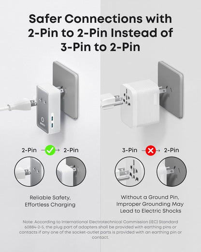 Anker Nano Travel Netzladegerät, 20W, 3A, 2 x USB-A - 2 x USB-C, Weiß A9215H21
