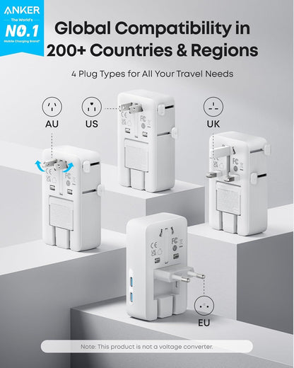 Anker Nano Travel Netzladegerät, 20W, 3A, 2 x USB-A - 2 x USB-C, Weiß A9215H21