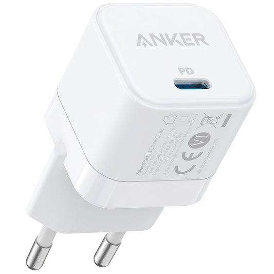 Anker PowerPort III Cube Netzwerkladegerät, 20 W, 3 A, 1 x USB-C, Weiß A2149G21