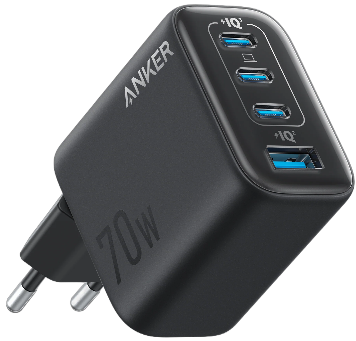 Anker Zolo Netzladegerät, 70W, 3.5A, 1 x USB-A - 3 x USB-C, Schwarz A121CG11
