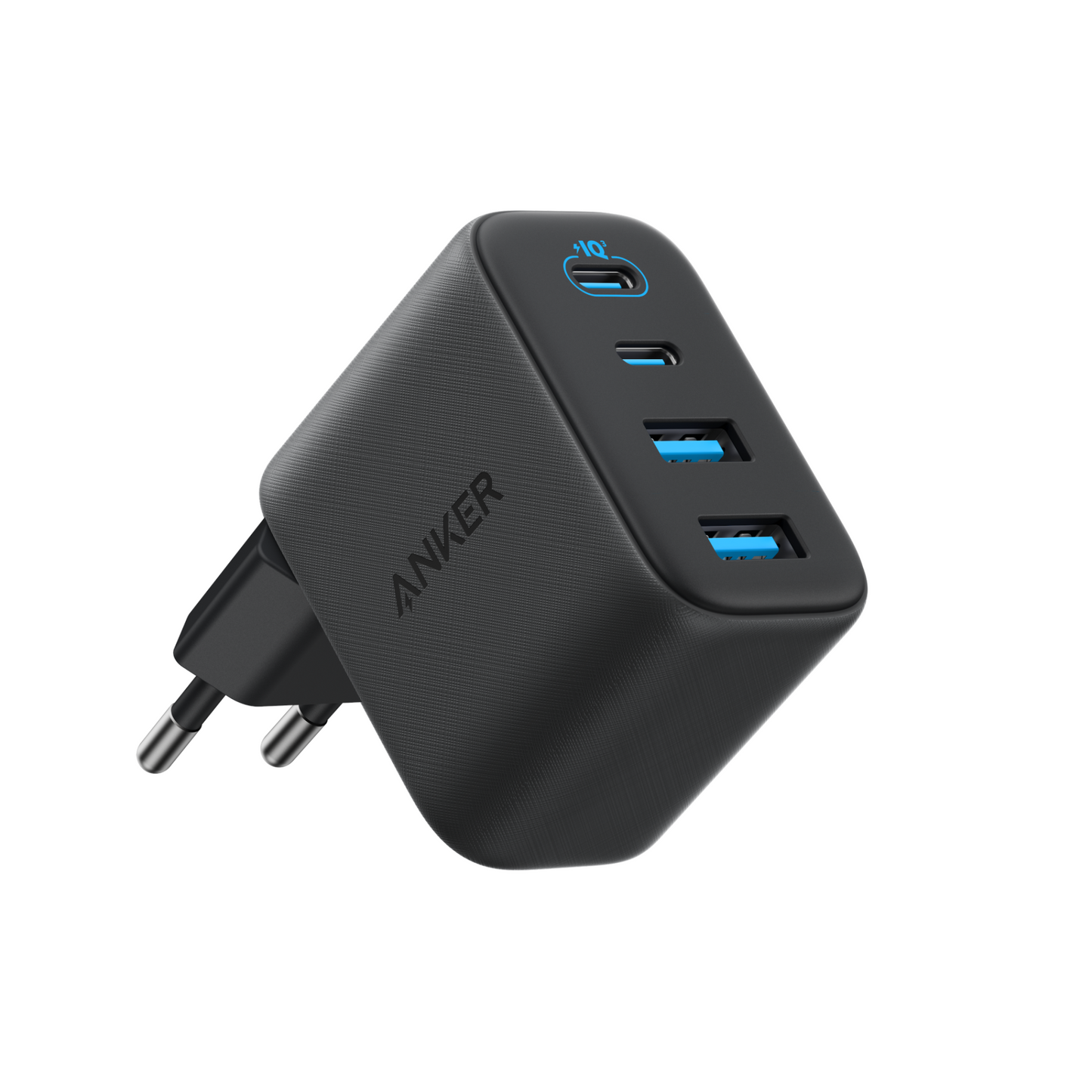 Anker Zolo Netzladegerät, 50W, 3A, 2 x USB-A - 2 x USB-C, Schwarz A121EG11