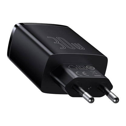 Baseus Kompaktes Netzwerkladegerät, 30 W, 3 A, 1 x USB-C – 2 x USB-A, Schwarz CCXJ-E01